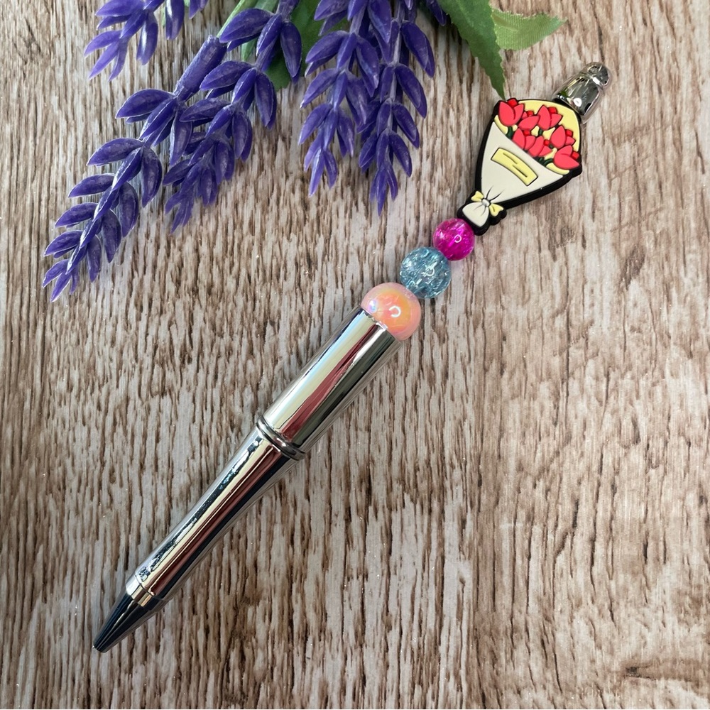 Handcrafted Pens Diamond Baddie Beaded Unique Artisan Gifts Office Accessories